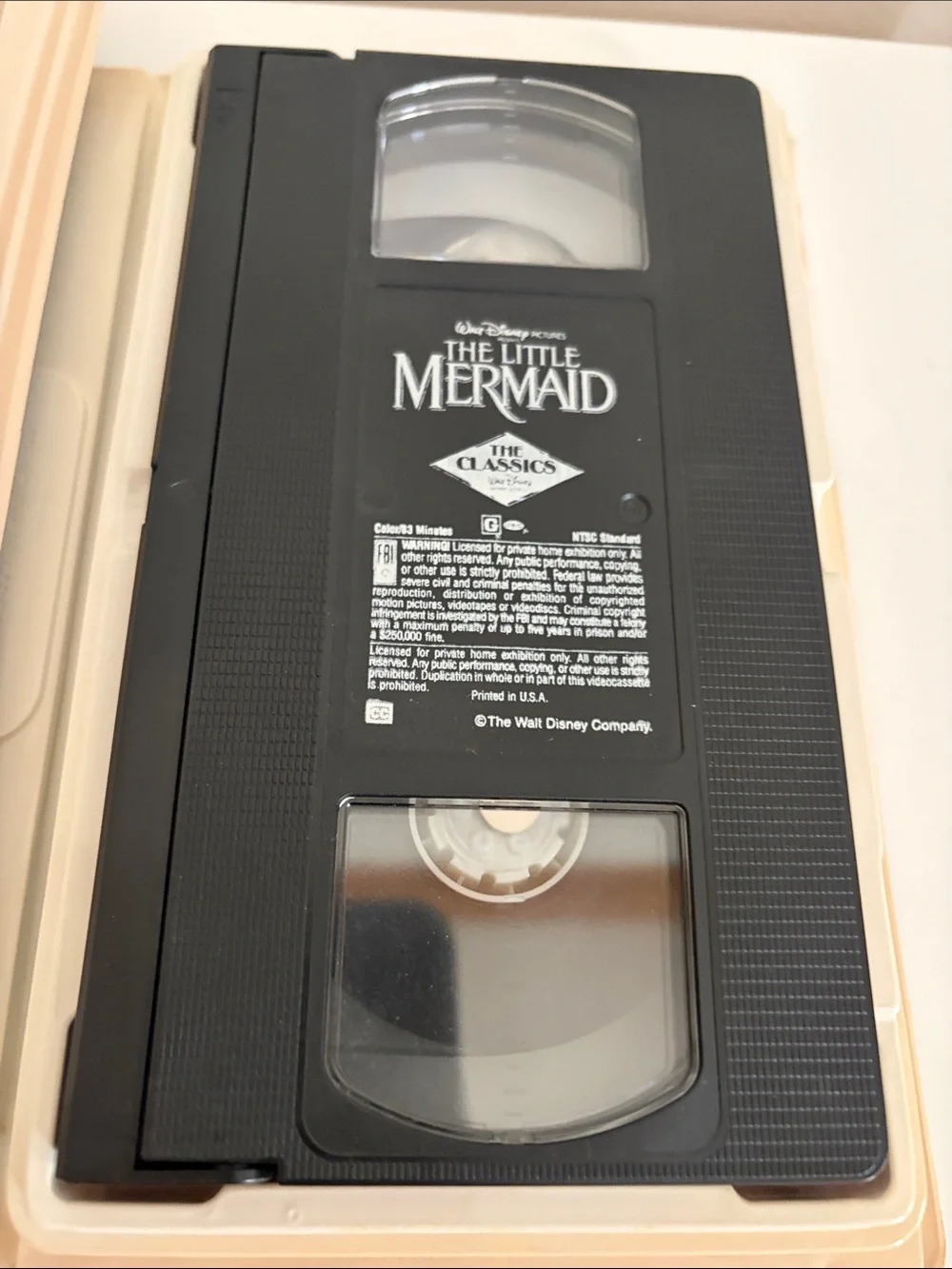 Disney Pocahontas & The Little Mermaid VHS Set - Blue Covers